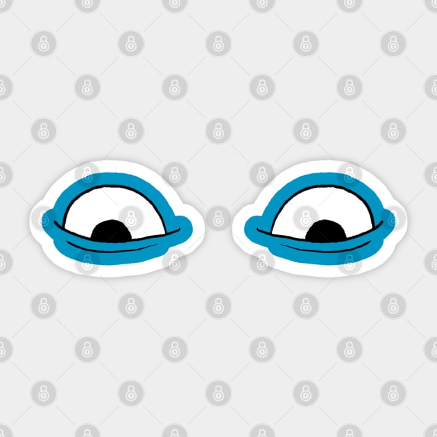 Cartoon Eyes - Sunken Eyeballs Face Sticker by TheWanderingFools